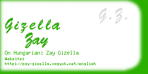 gizella zay business card